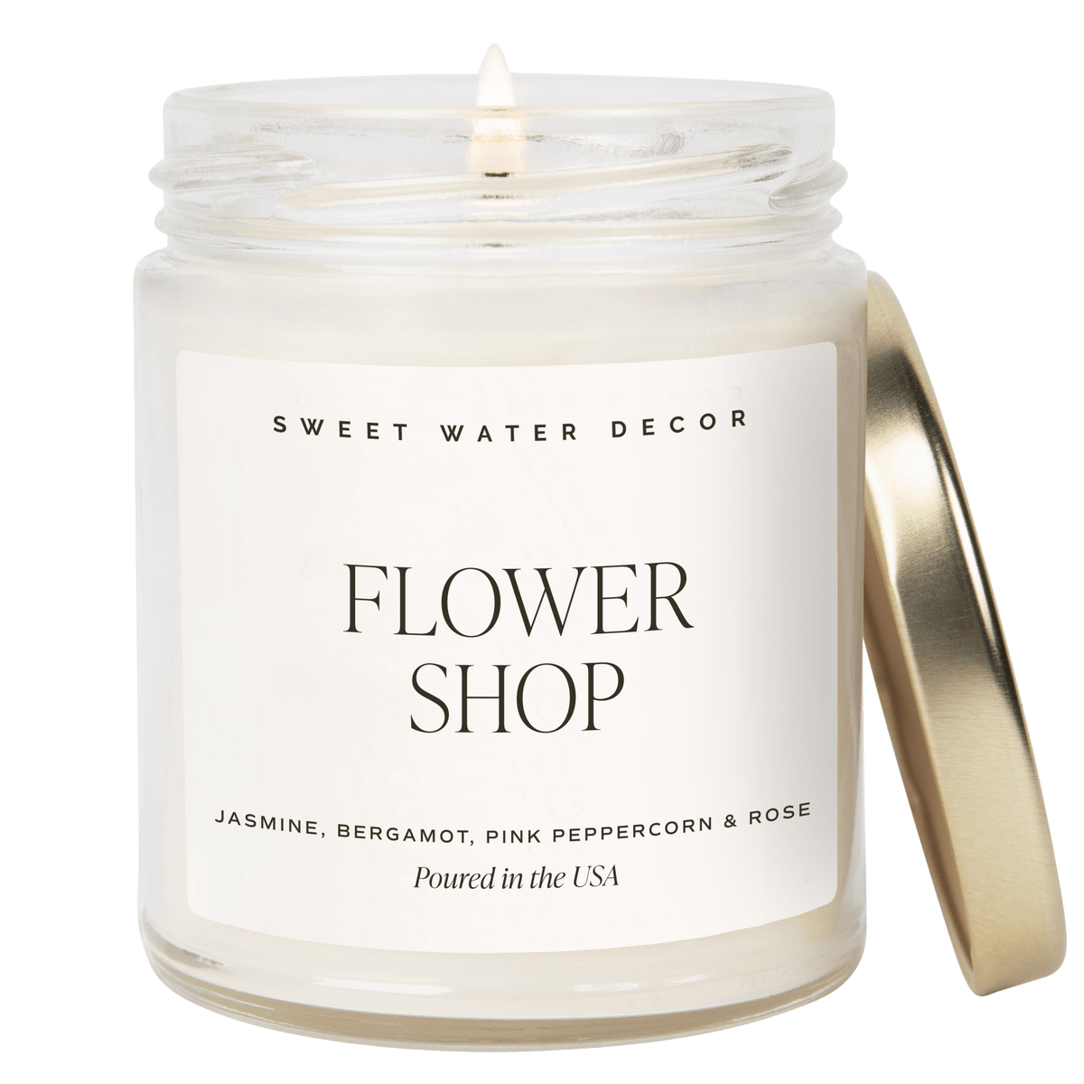 Candela alla soia profumo Flower Shop - Vasetto trasparente - 9 oz (255 g)