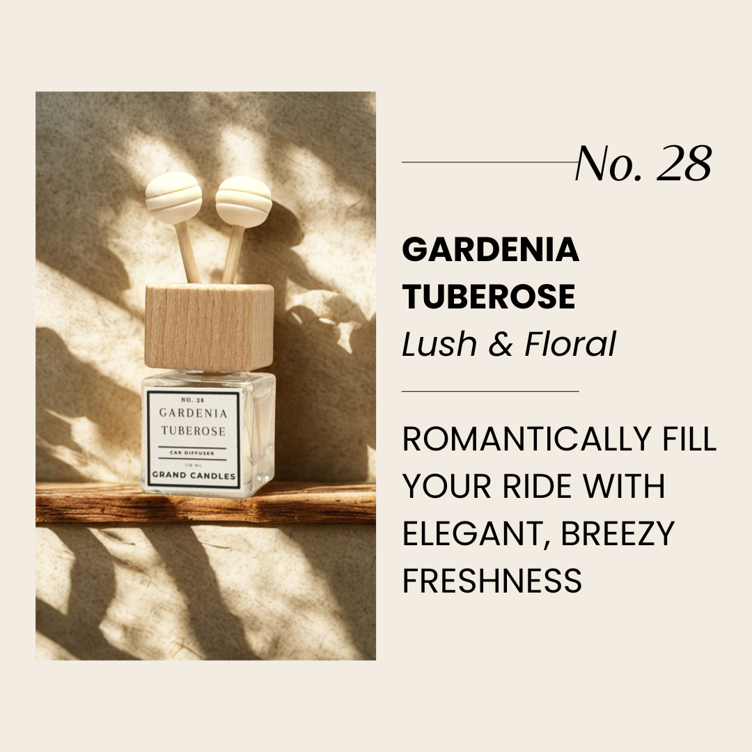 Diffuseur de parfum voiture Gardénia + Feuilles
