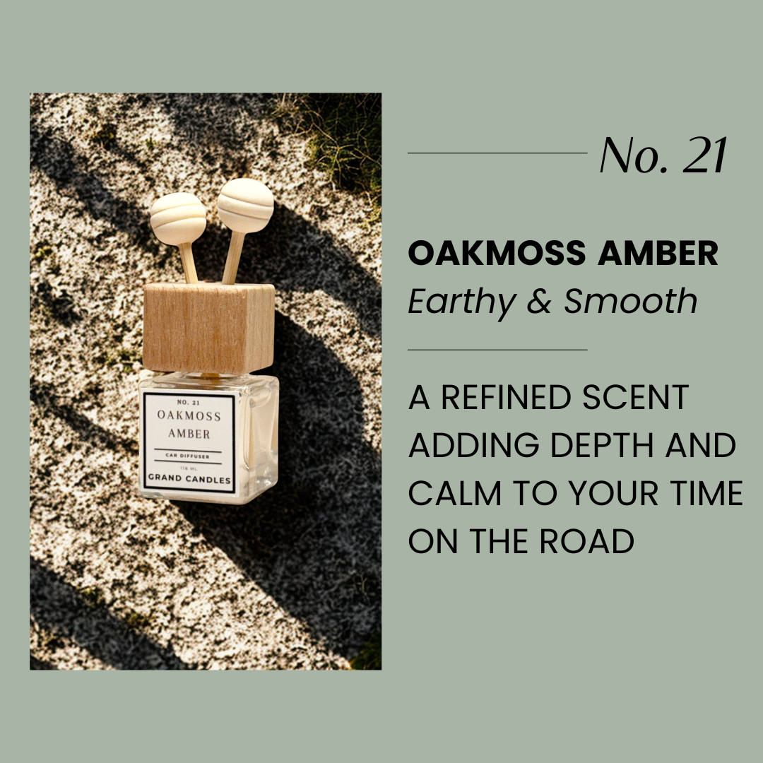 Diffusore per auto Muschio di quercia + Ambra