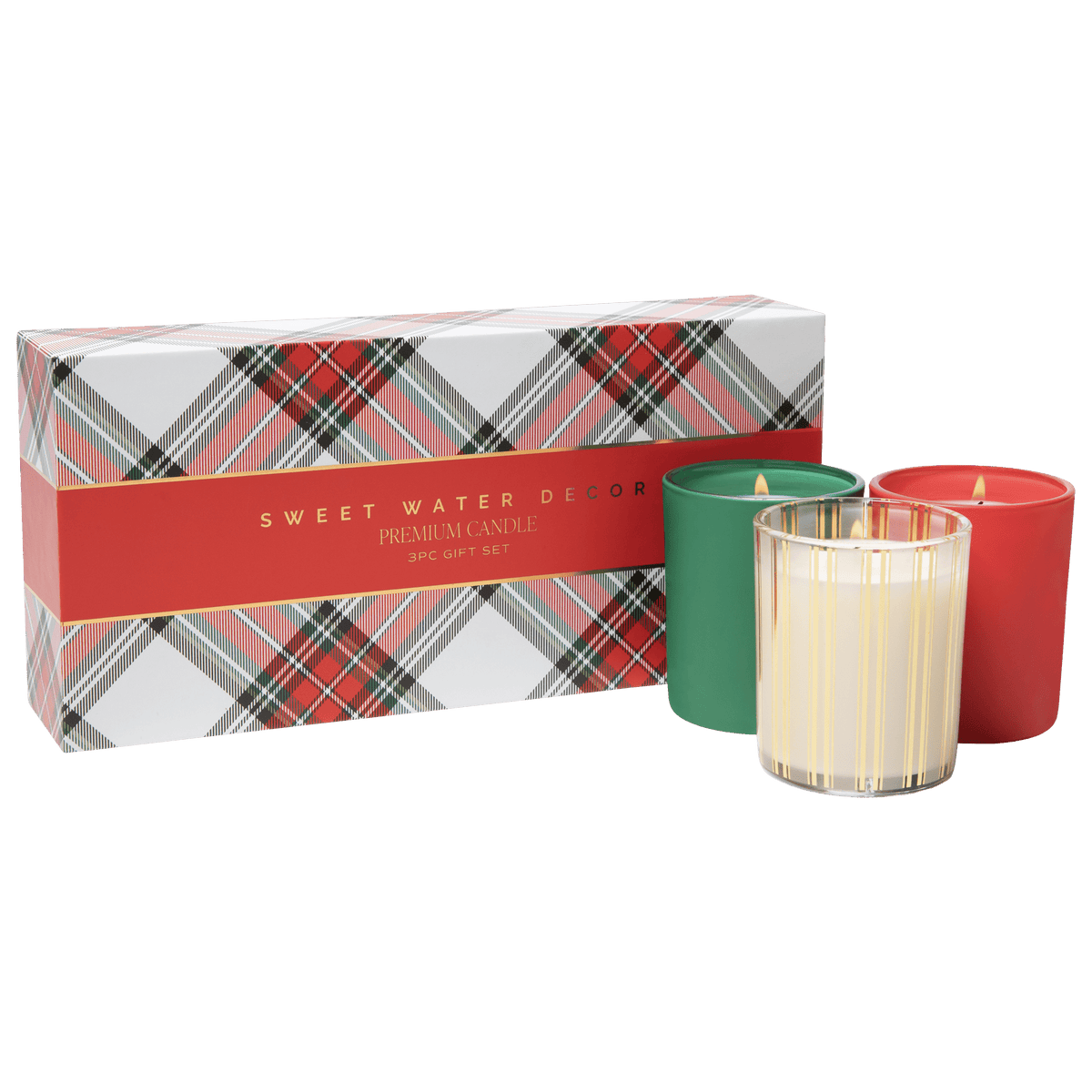 Coffret cadeau de bougies de Noël (Noël, Chaleureux et douillet, Sapin Fraser)