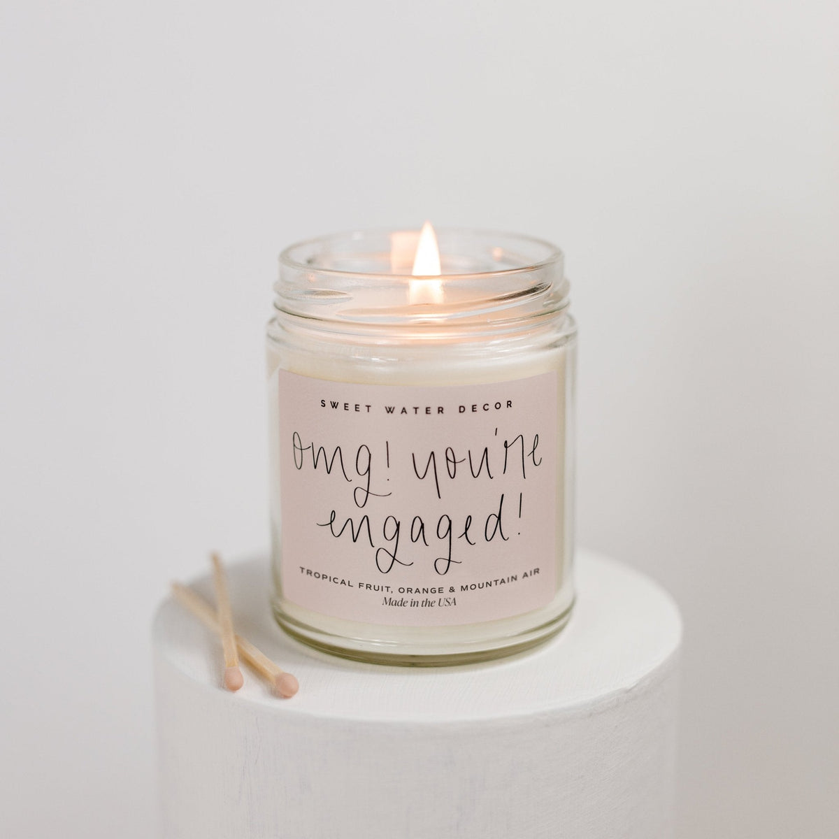 OMG ! Vous êtes fiancés ! Bougie au soja - Pot transparent - 9 oz