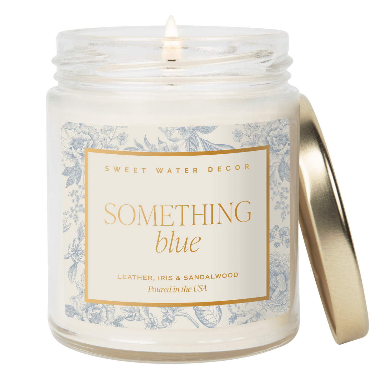 Candela di soia Something Blue - Barattolo trasparente - 255 g (Luxury Getaway)