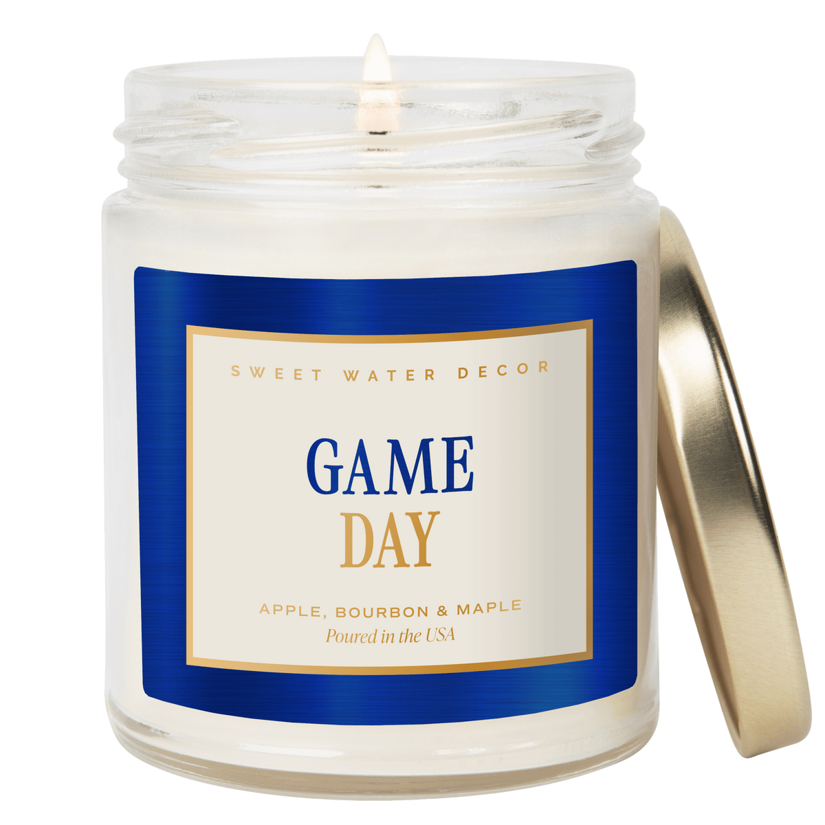 Candela in soia blu Game Day - Barattolo trasparente - 9 oz