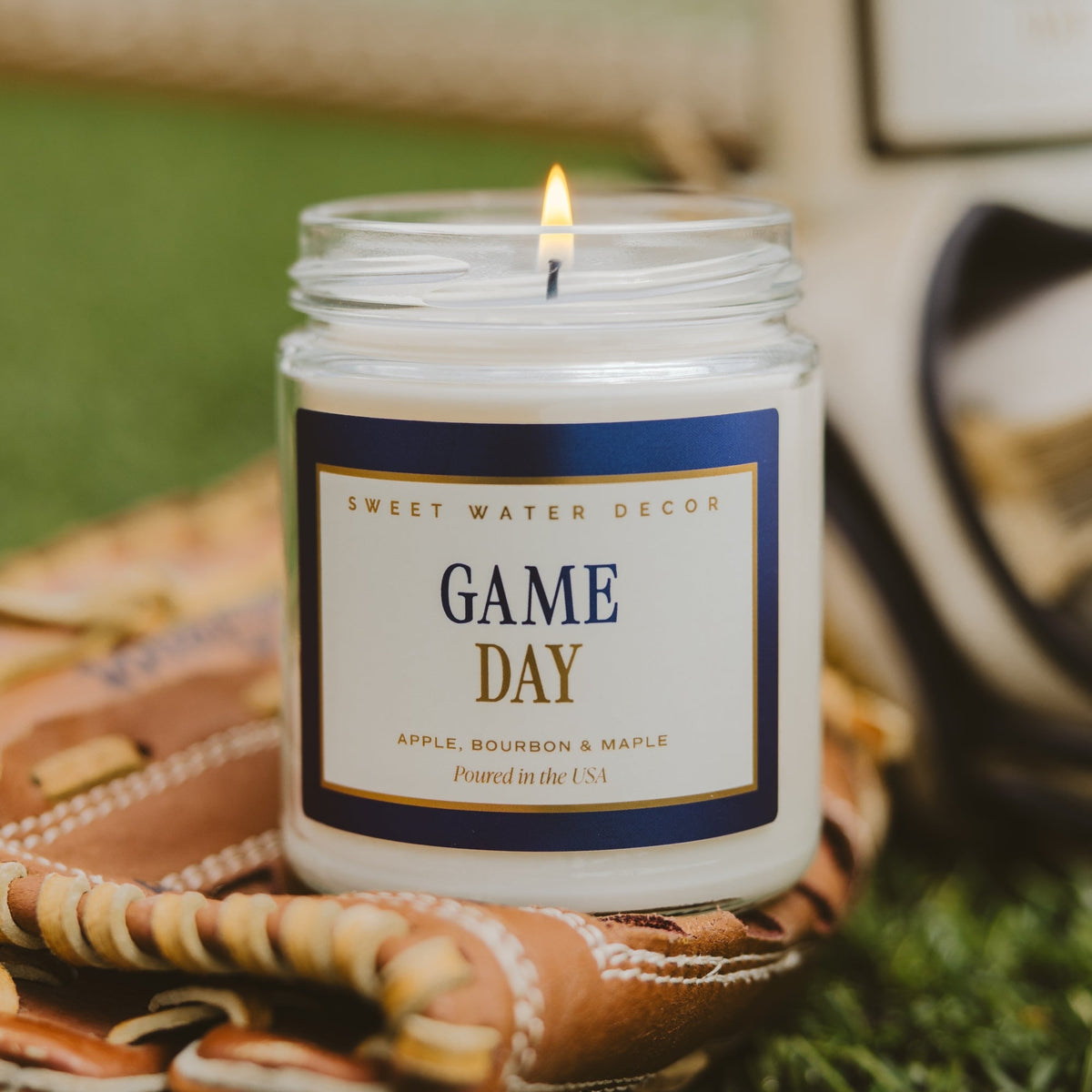 Candela in soia blu Game Day - Barattolo trasparente - 9 oz
