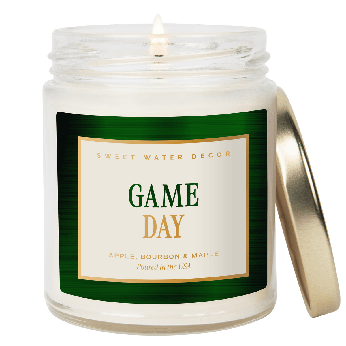 Bougie au soja vert Game Day - Pot transparent - 9 oz