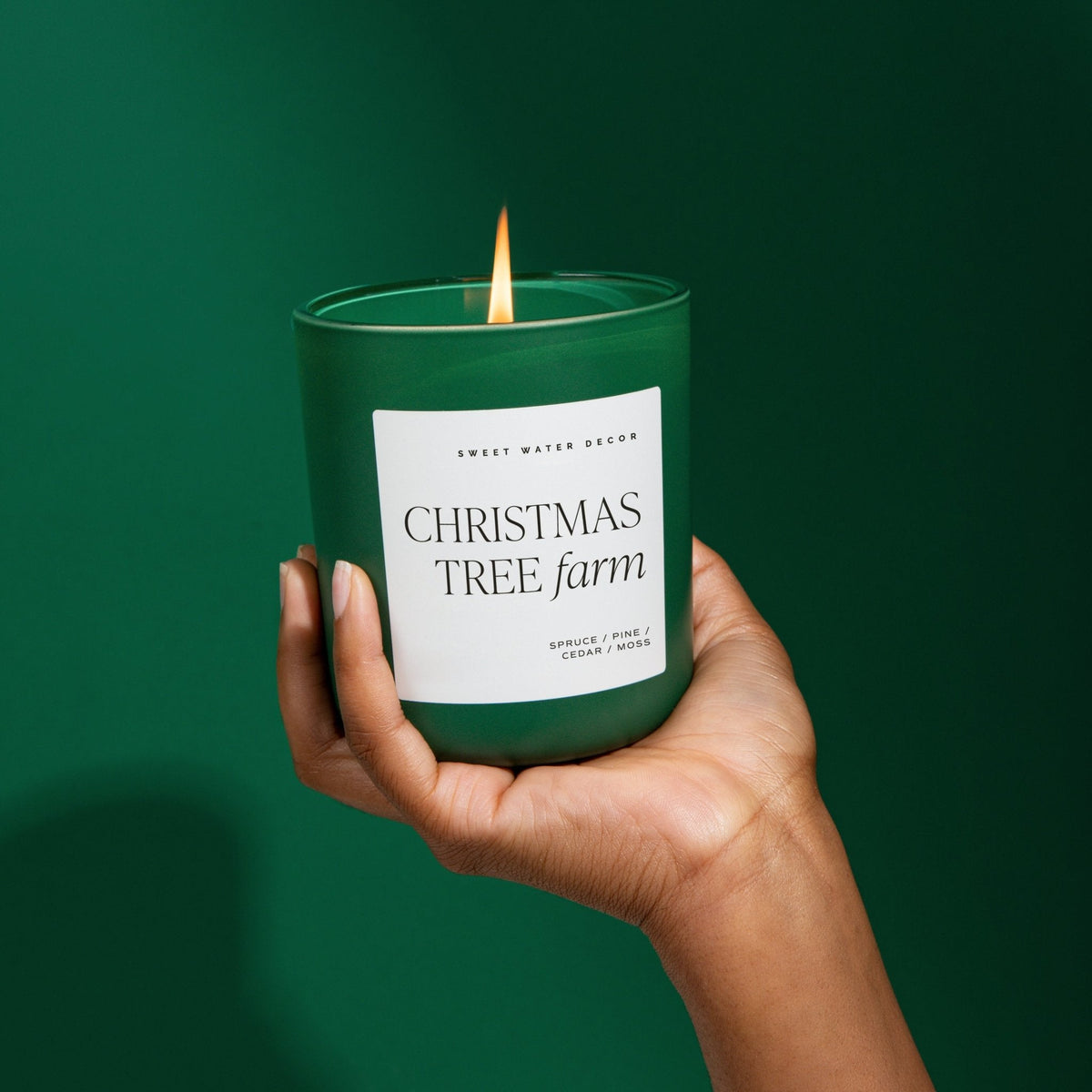 Candela in soia Christmas Tree Farm - Vasetto verde opaco - 15 oz