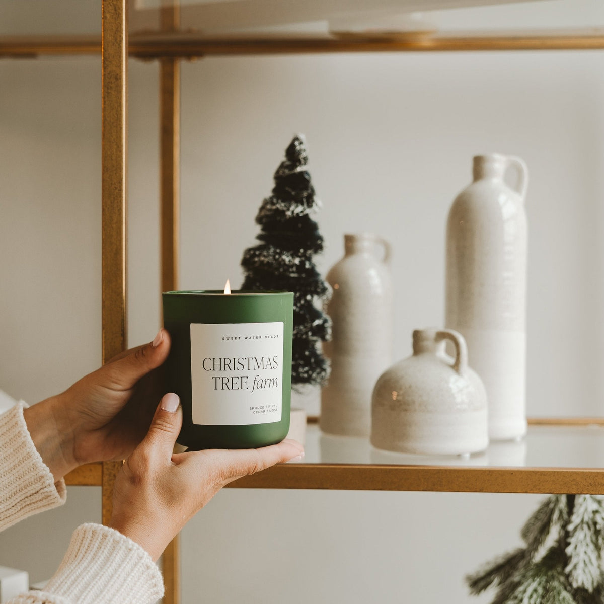 Candela in soia Christmas Tree Farm - Vasetto verde opaco - 15 oz