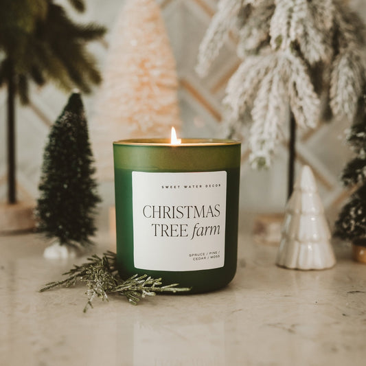 Candela in soia Christmas Tree Farm - Vasetto verde opaco - 15 oz