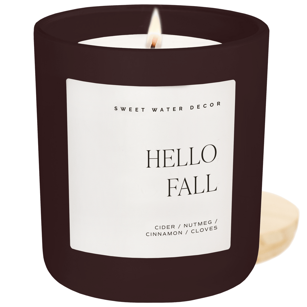 Bougie au soja Hello Fall - Pot mat marron - 425 g