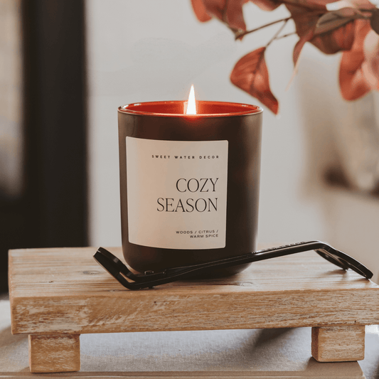 Bougie au soja Cozy Season - Pot mat marron - 425 g