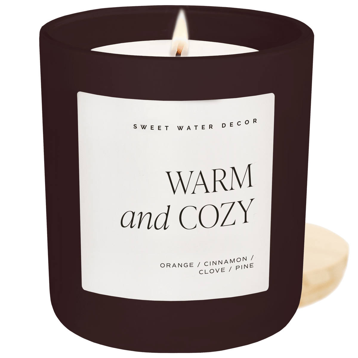 Candela di soia calda e accogliente - Vaso marrone opaco - 15 oz