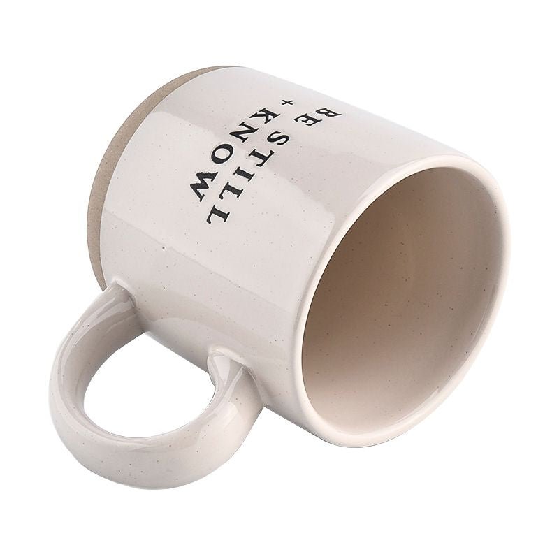 Tazza da caffè in gres da 14 once "Be Still and Know"