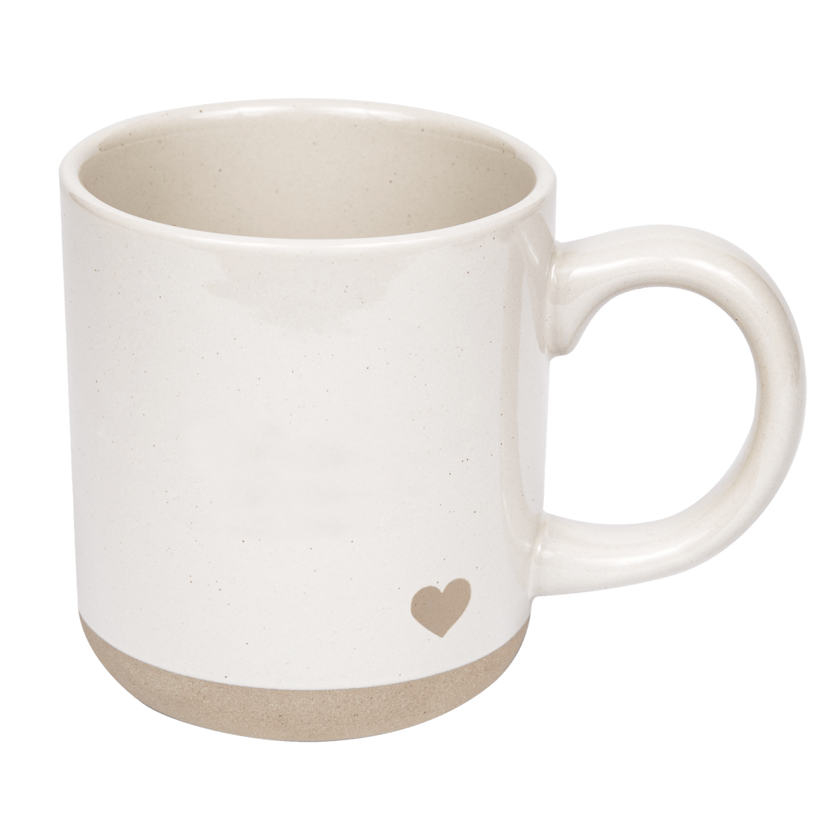 Tazza da caffè in gres con cuore da 14 oz