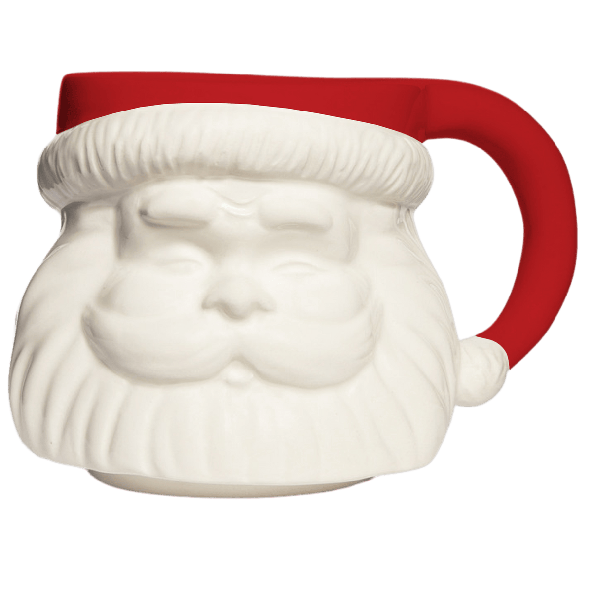 Tazza da caffè figurata Babbo Natale con cappello rosso da 19 oz