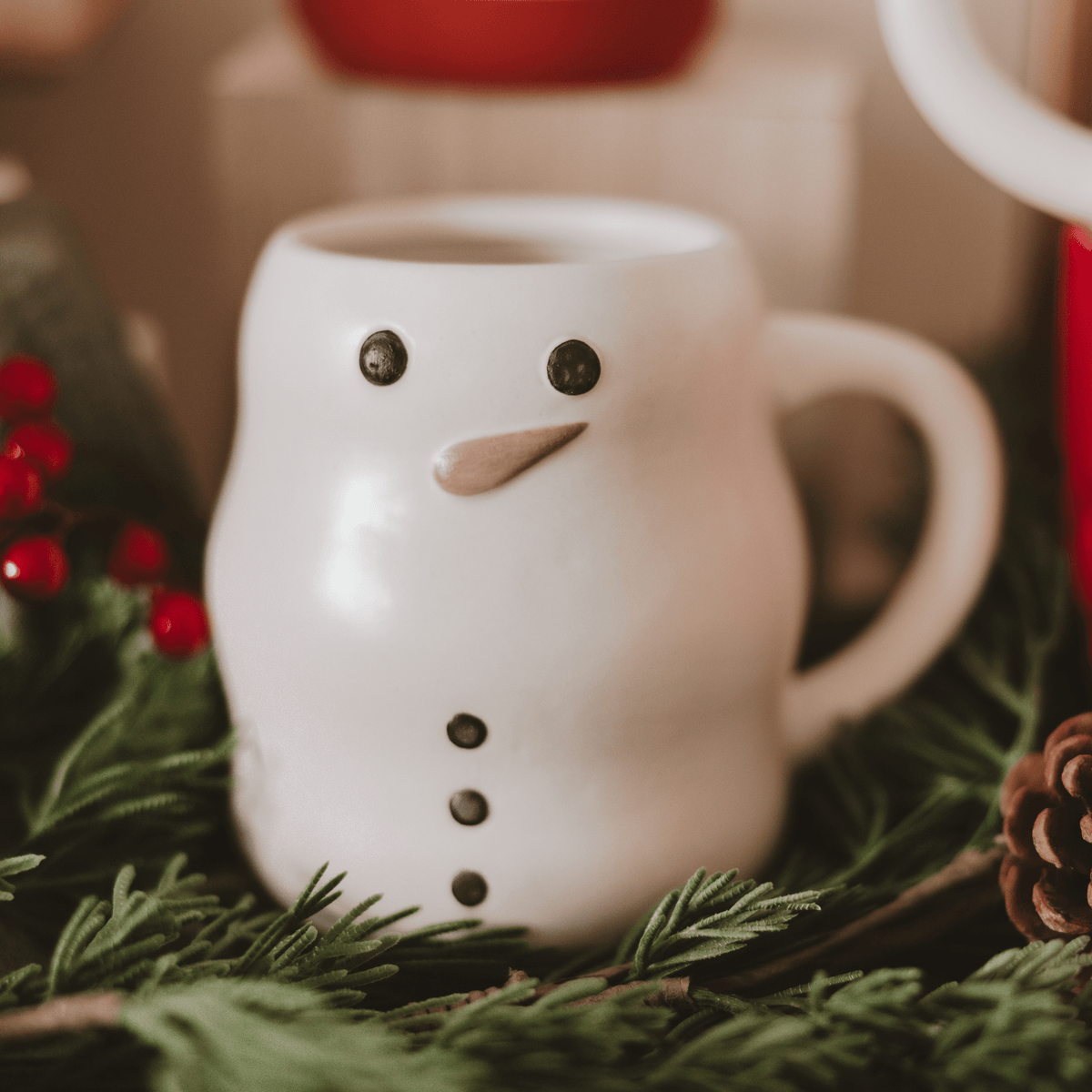 Mug à café figuratif bonhomme de neige 21 oz