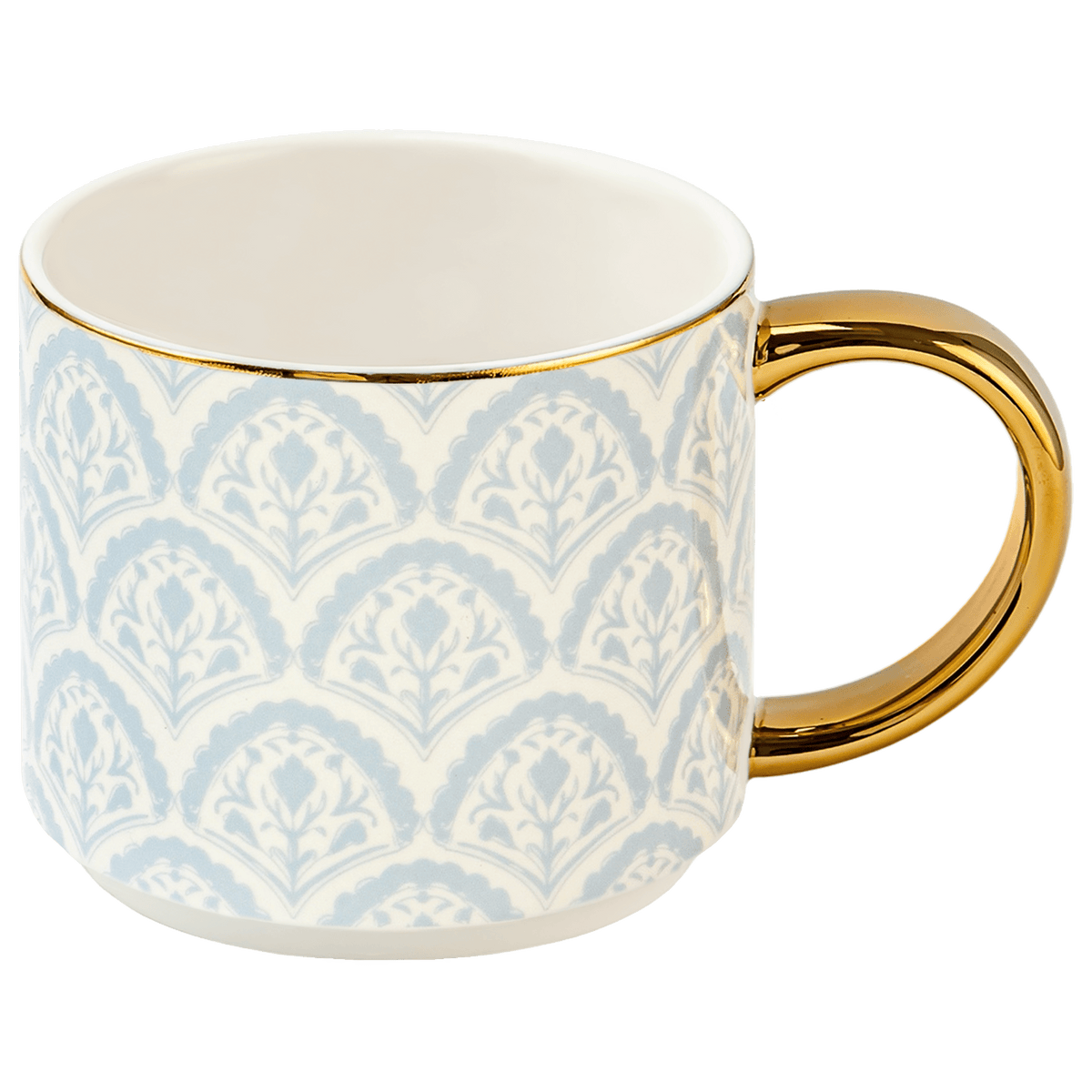 Mug à café 14 oz motif Blue Fan Quilt
