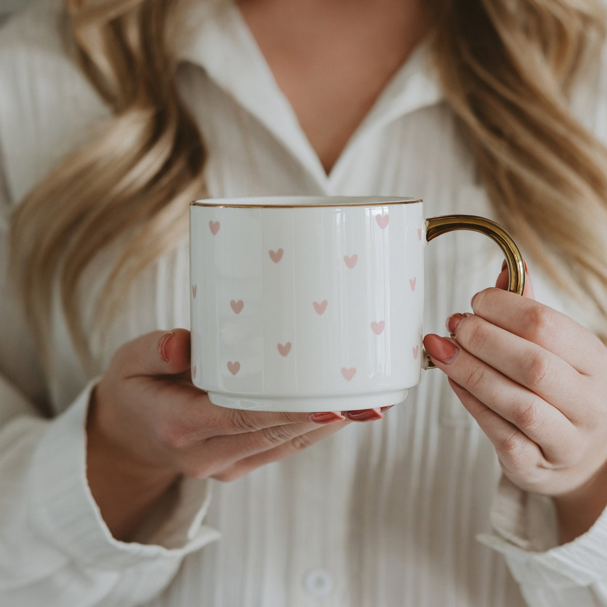 Mug à café cœurs 415 ml