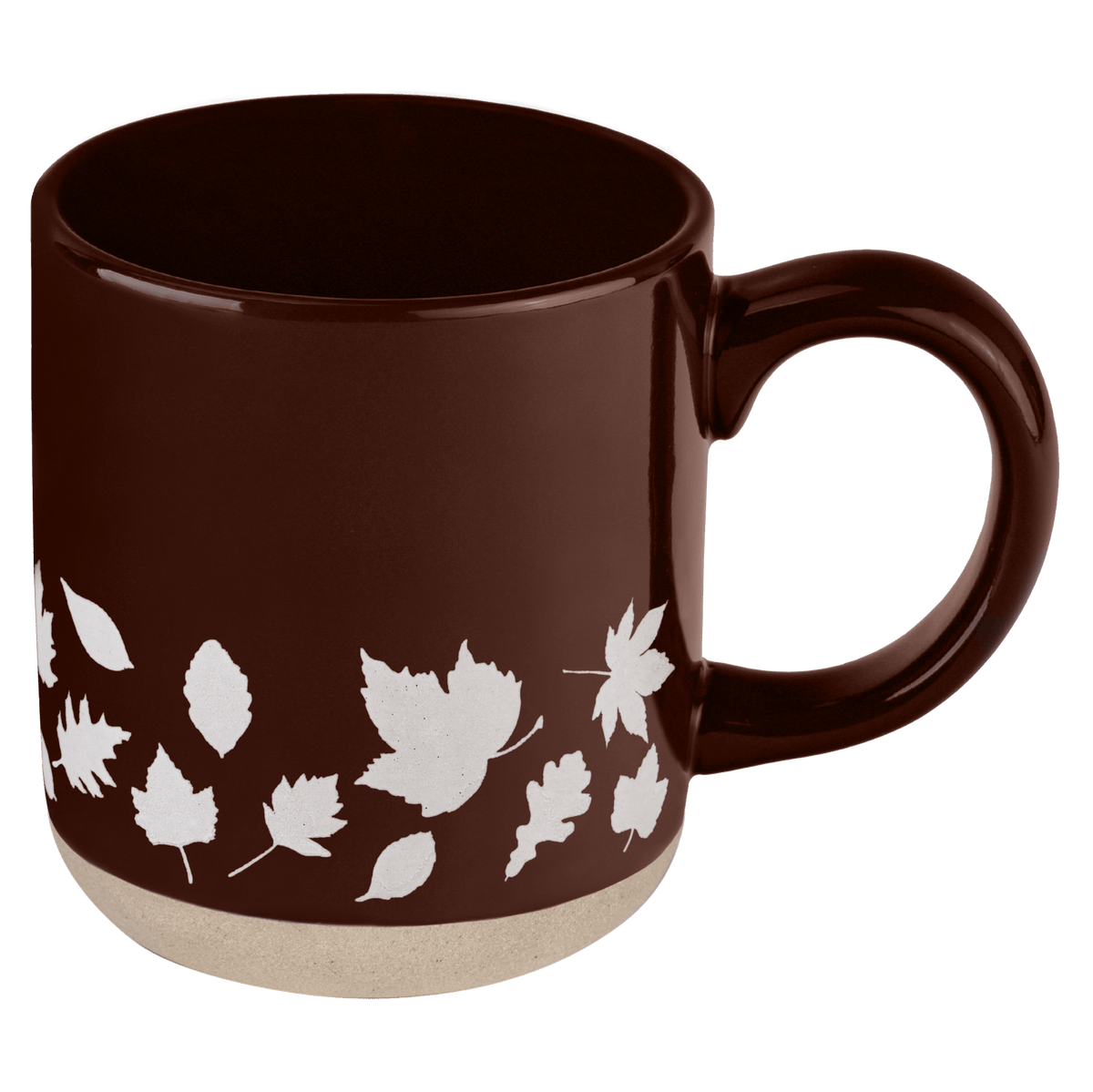Mug da caffè in gres 14 oz Brown Leaves