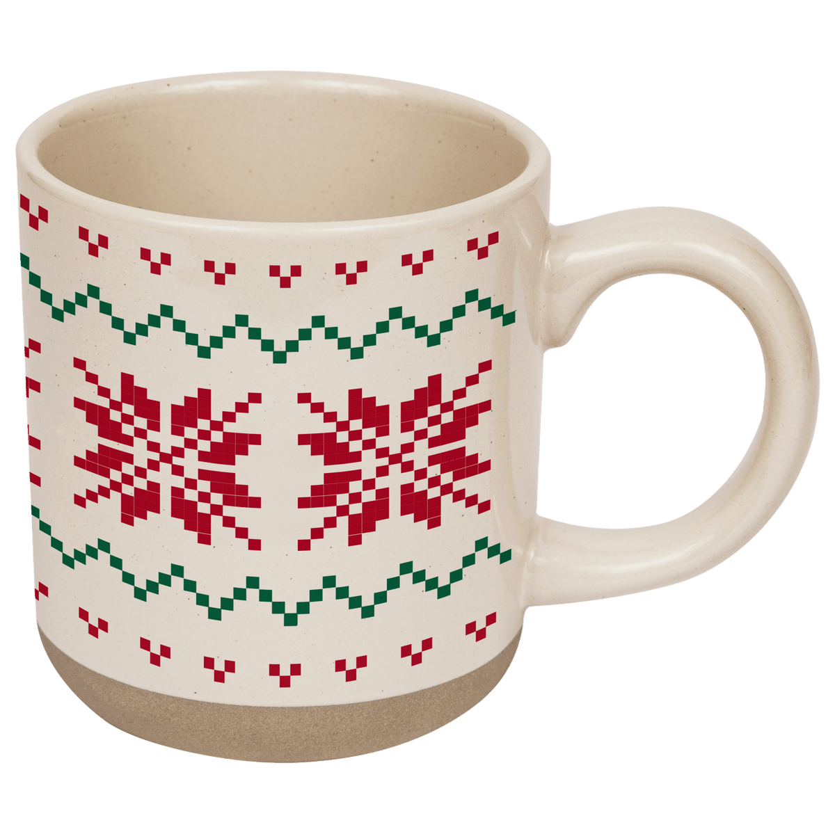 Mug à café en grès 14 oz motif Fair Isle