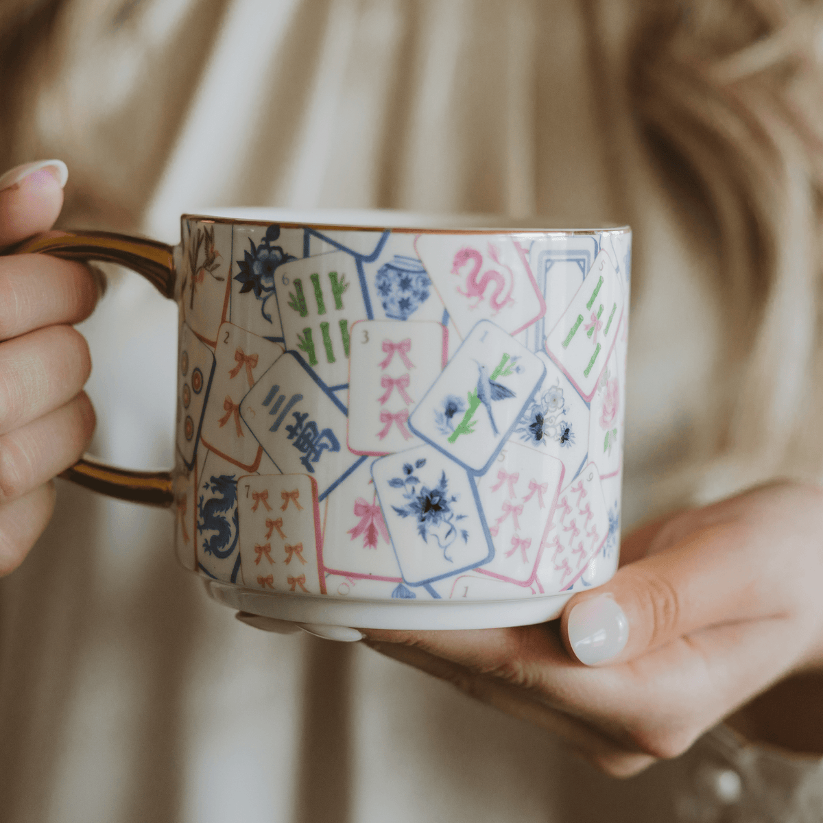 Tazza da caffè Mahjong da 14 oz