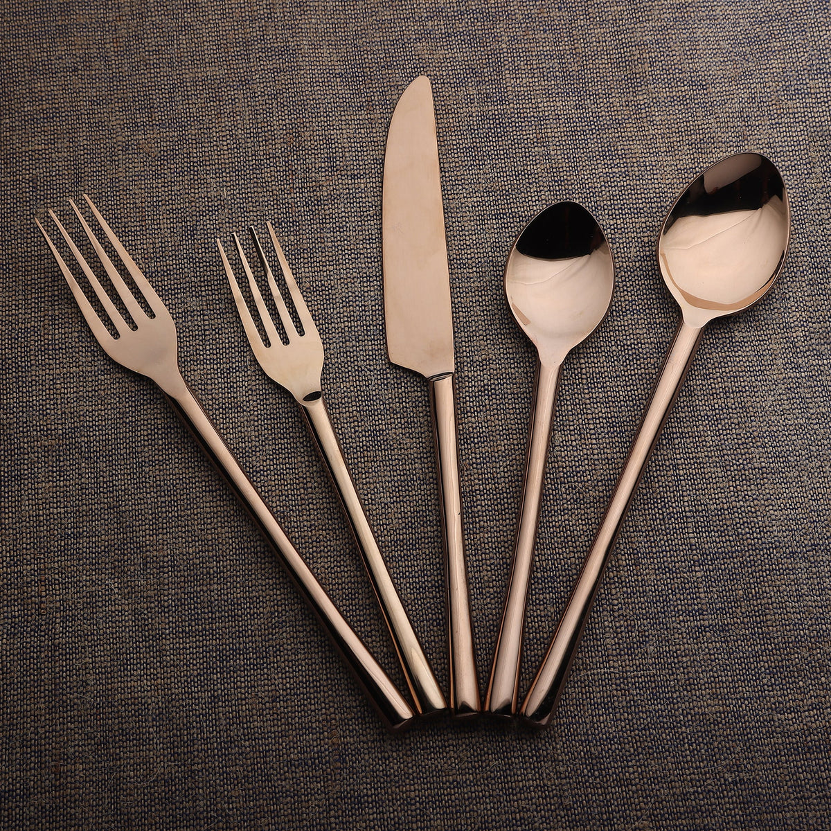 Set di posate Camellia PVD, 5 pezzi