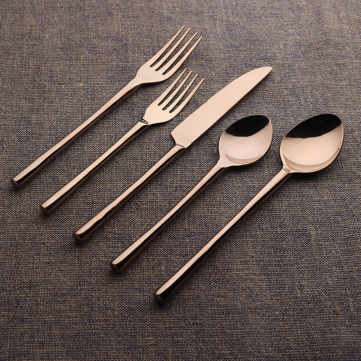 Set di posate Camellia PVD, 5 pezzi
