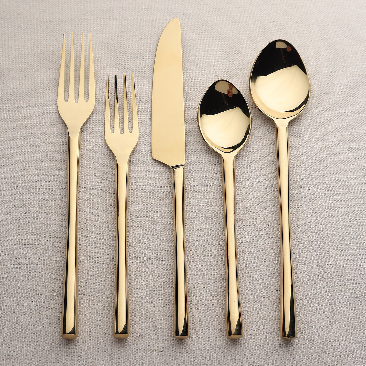 Set di posate Camellia PVD, 5 pezzi