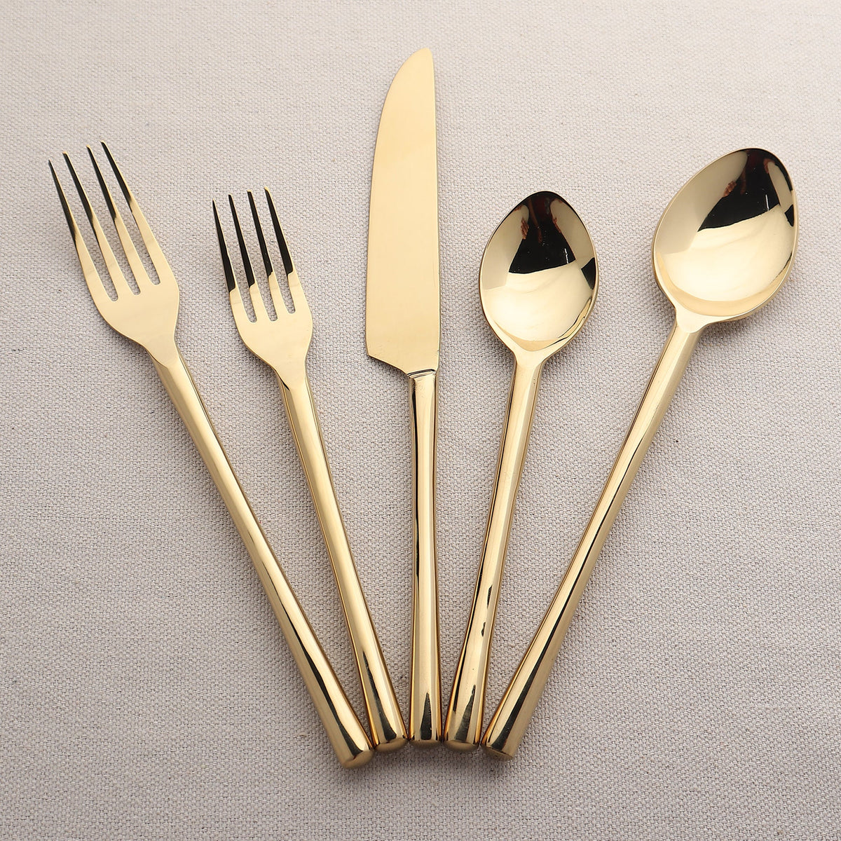 Set di posate Camellia PVD, 5 pezzi