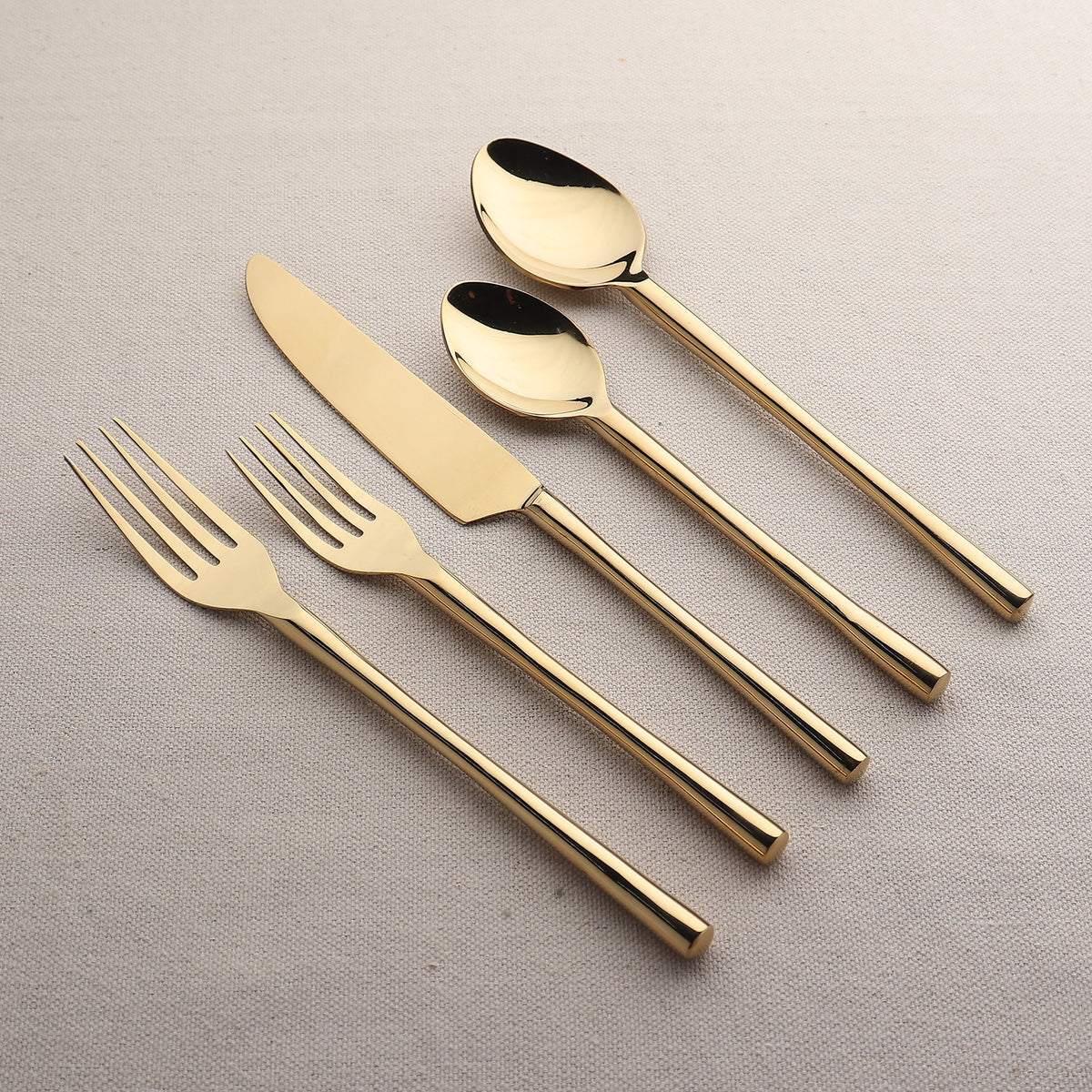 Set di posate Camellia PVD, 5 pezzi