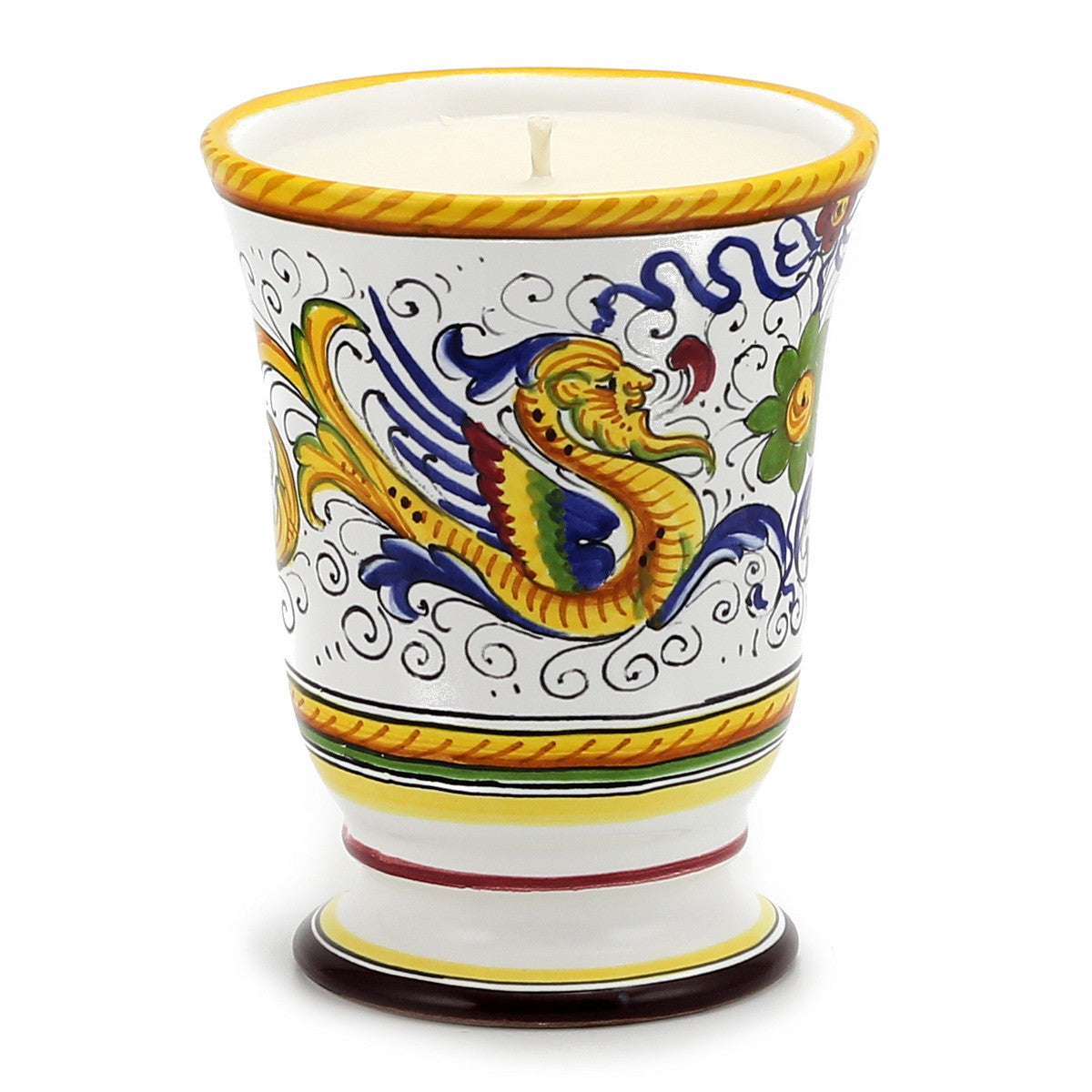 DERUTA CANDLES: Bell Cup Candle ~ Deruta Raffaellesco Design
