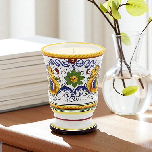 DERUTA CANDLES: Bell Cup Candle ~ Deruta Raffaellesco Design