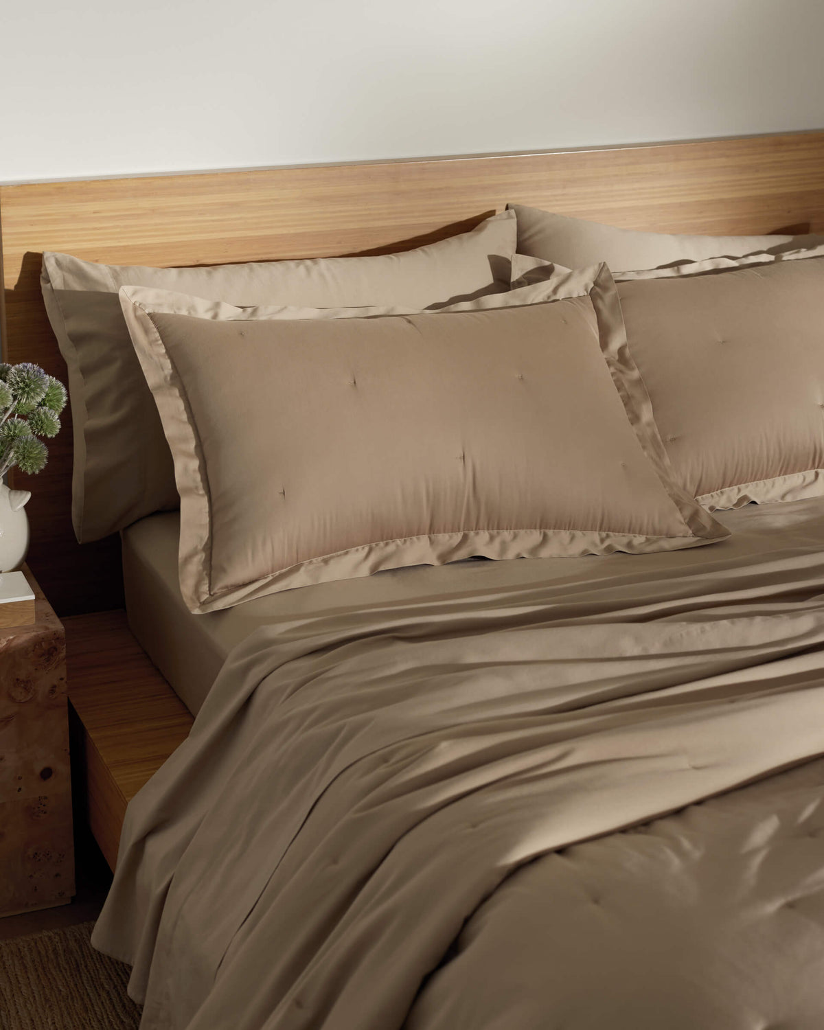 Taies d'oreiller matelassées en coton ultra-doux