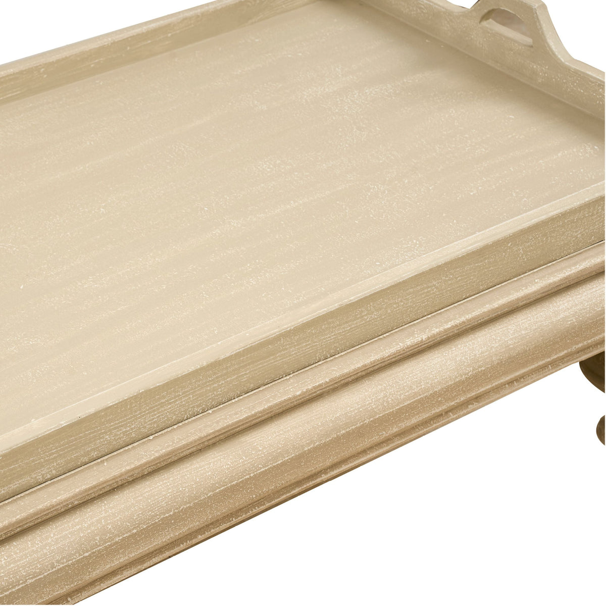 Lara Pine Wood Coffee Table with Tray Top