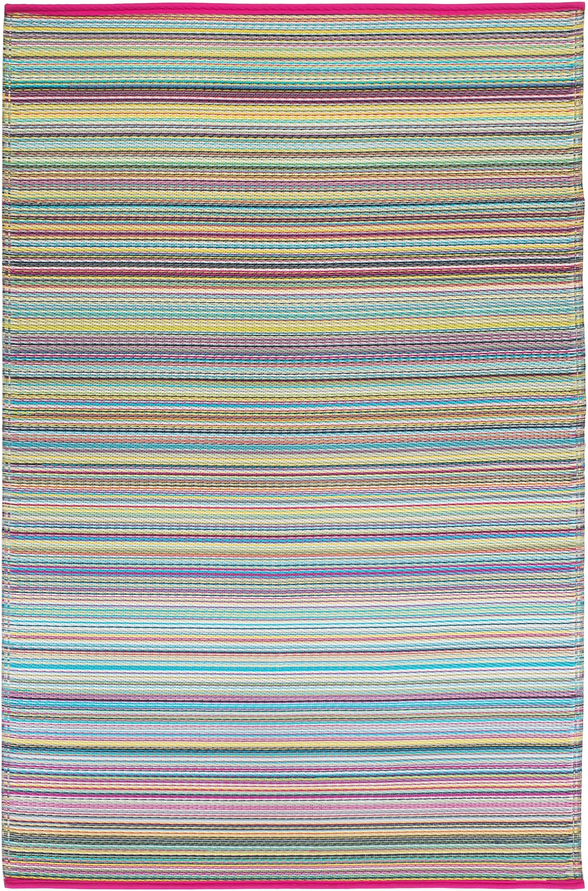 Cancun - Candy Striped Outdoor Rug for Patio