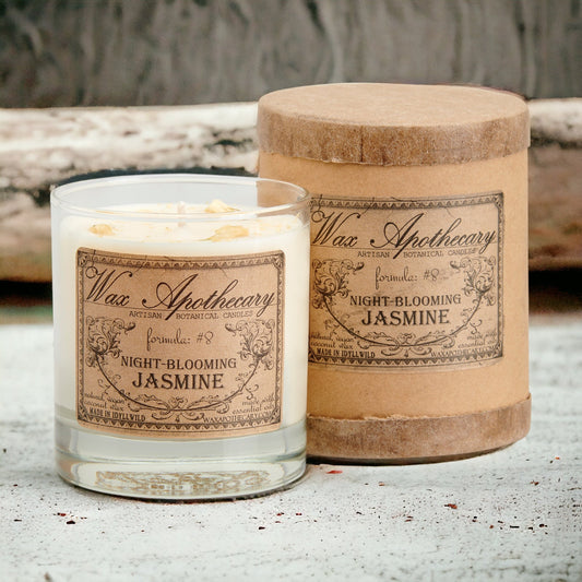 Candela botanica al Gelsomino Notturno da 7 oz in bicchiere tipo scotch