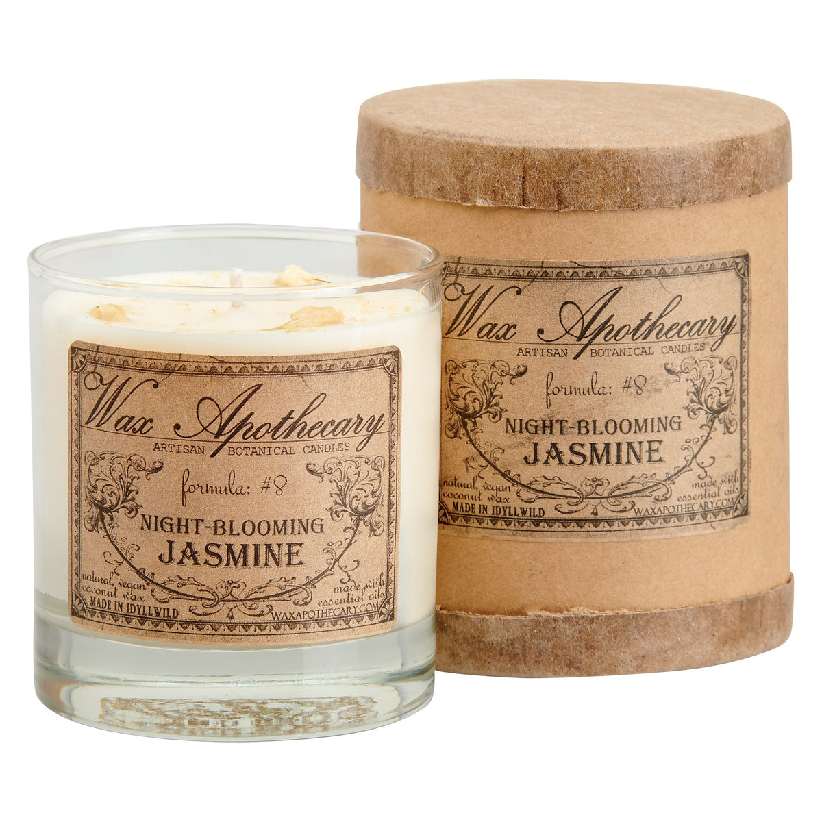 Night-Blooming Jasmine 7 oz Botanical Candle in Scotch Glass