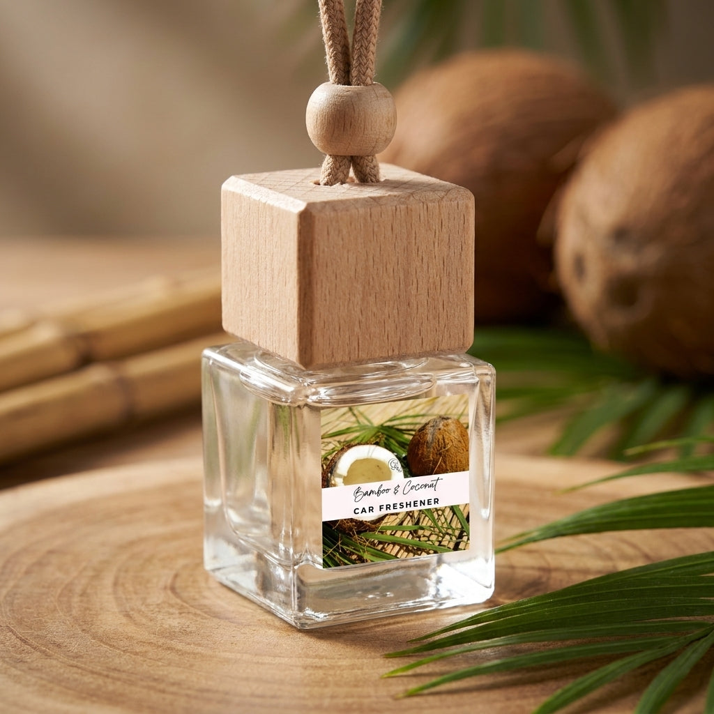 Collection de désodorisants suspendus pour voiture, audacieux et masculins – Bois, ambre et fumée