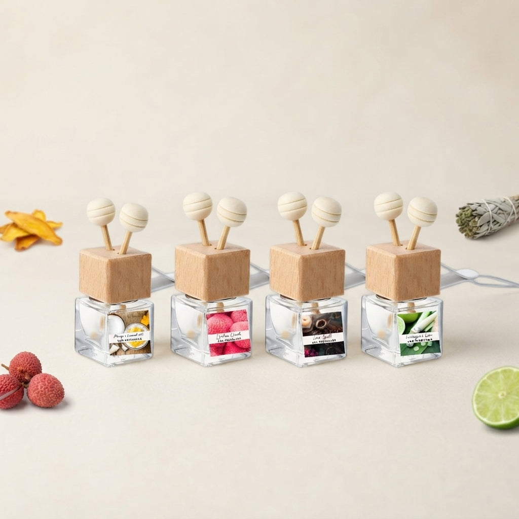 Collection de diffuseurs de voiture Clean & Fresh – Lin frais & Coton
