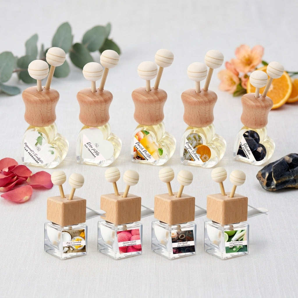 Collection de diffuseurs de voiture Clean & Fresh – Lin frais & Coton