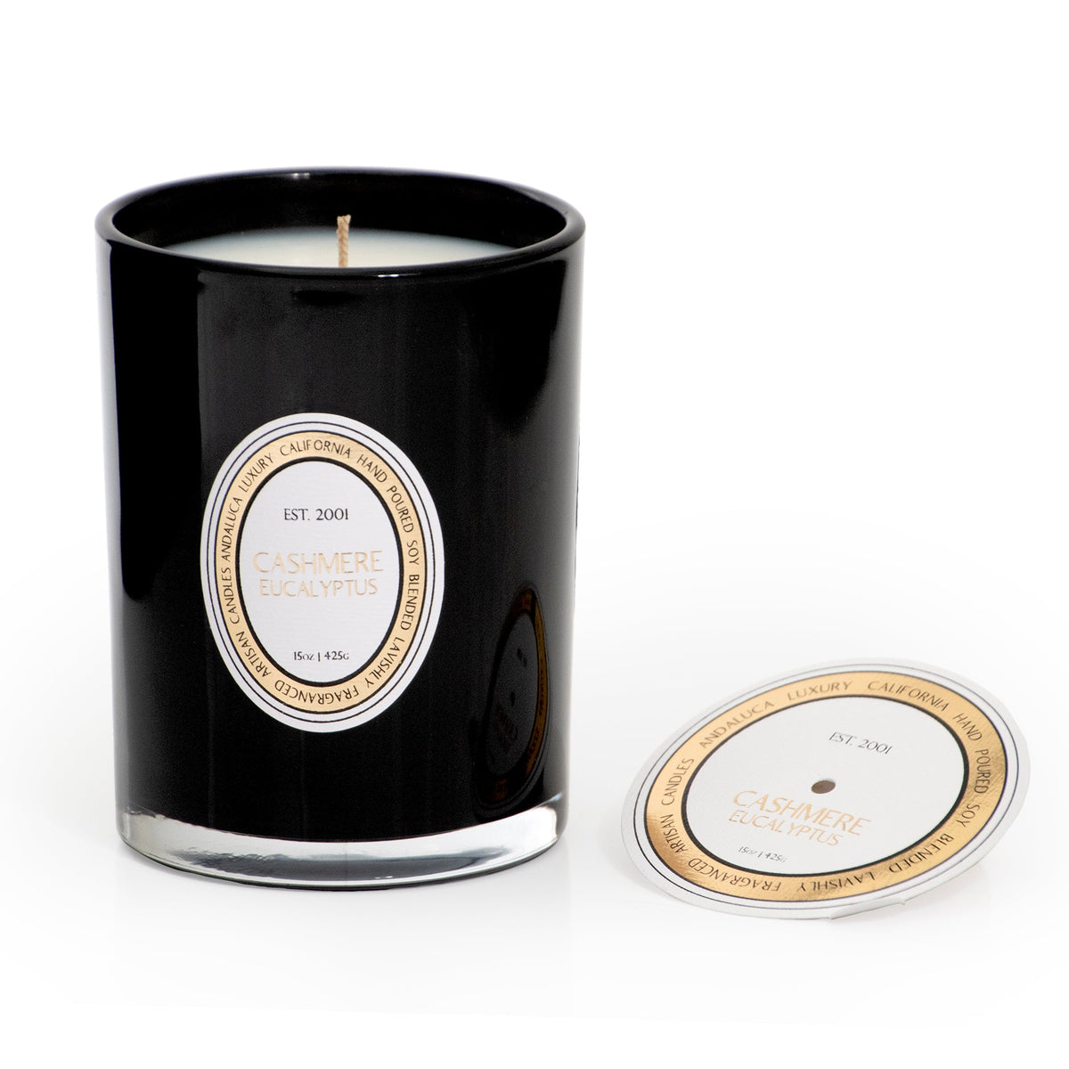 Candela in vetro Cashmere Eucalyptus da 15 oz.
