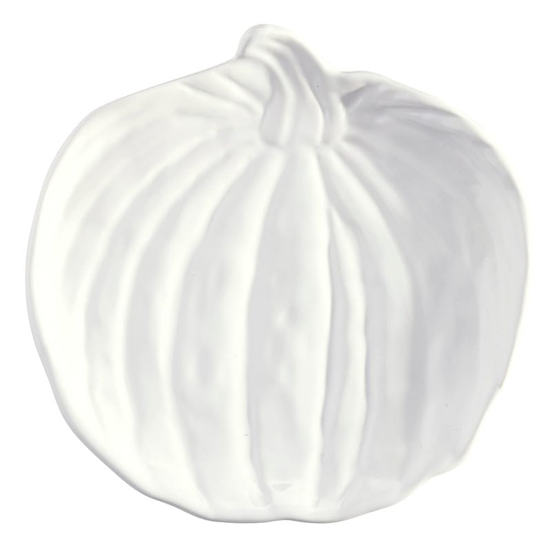 Ceramic Pumpkin Appetizer Plate 6" - Set of Four