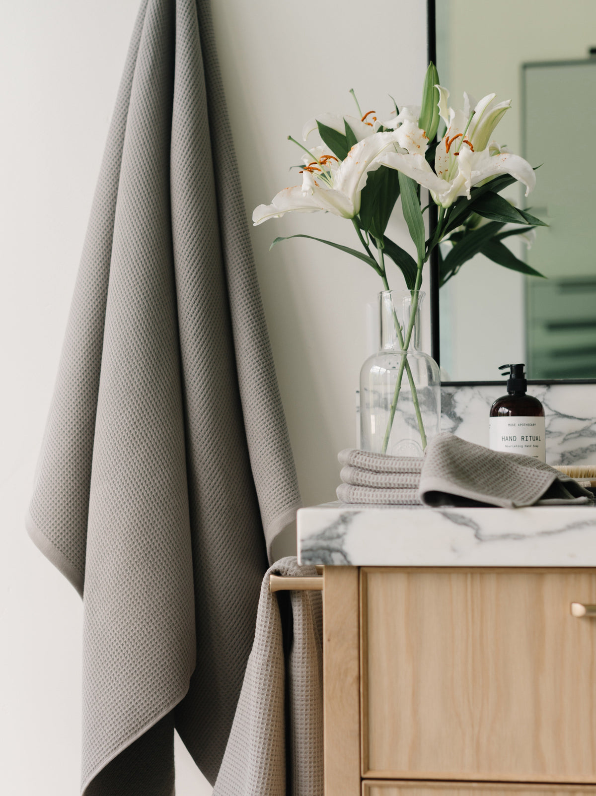 Draps de bain gaufrés