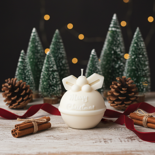 Bougie de Noël cloche ronde | Décoration de fête