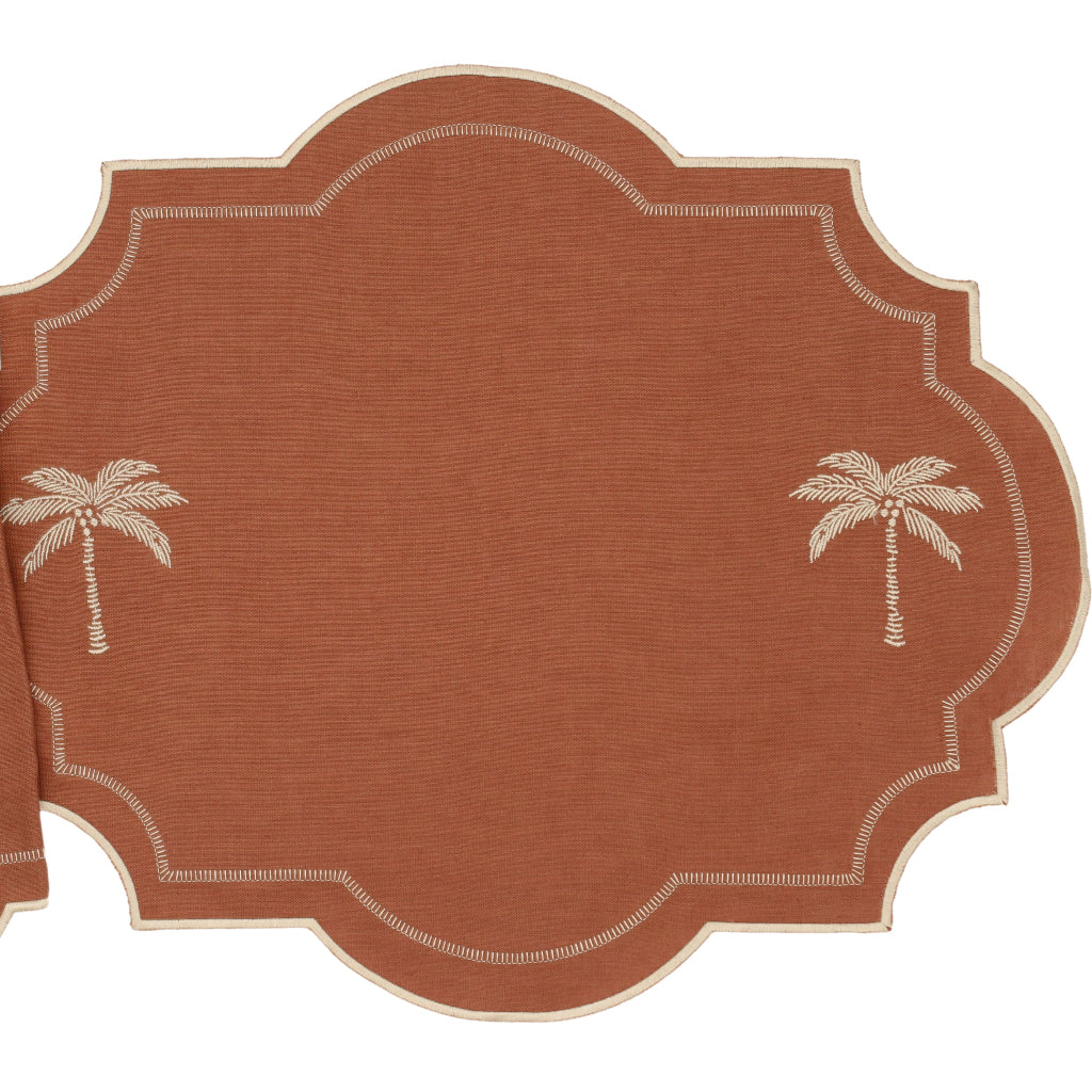 Sets de table en lin Cocoa Oasis – Lot de 4