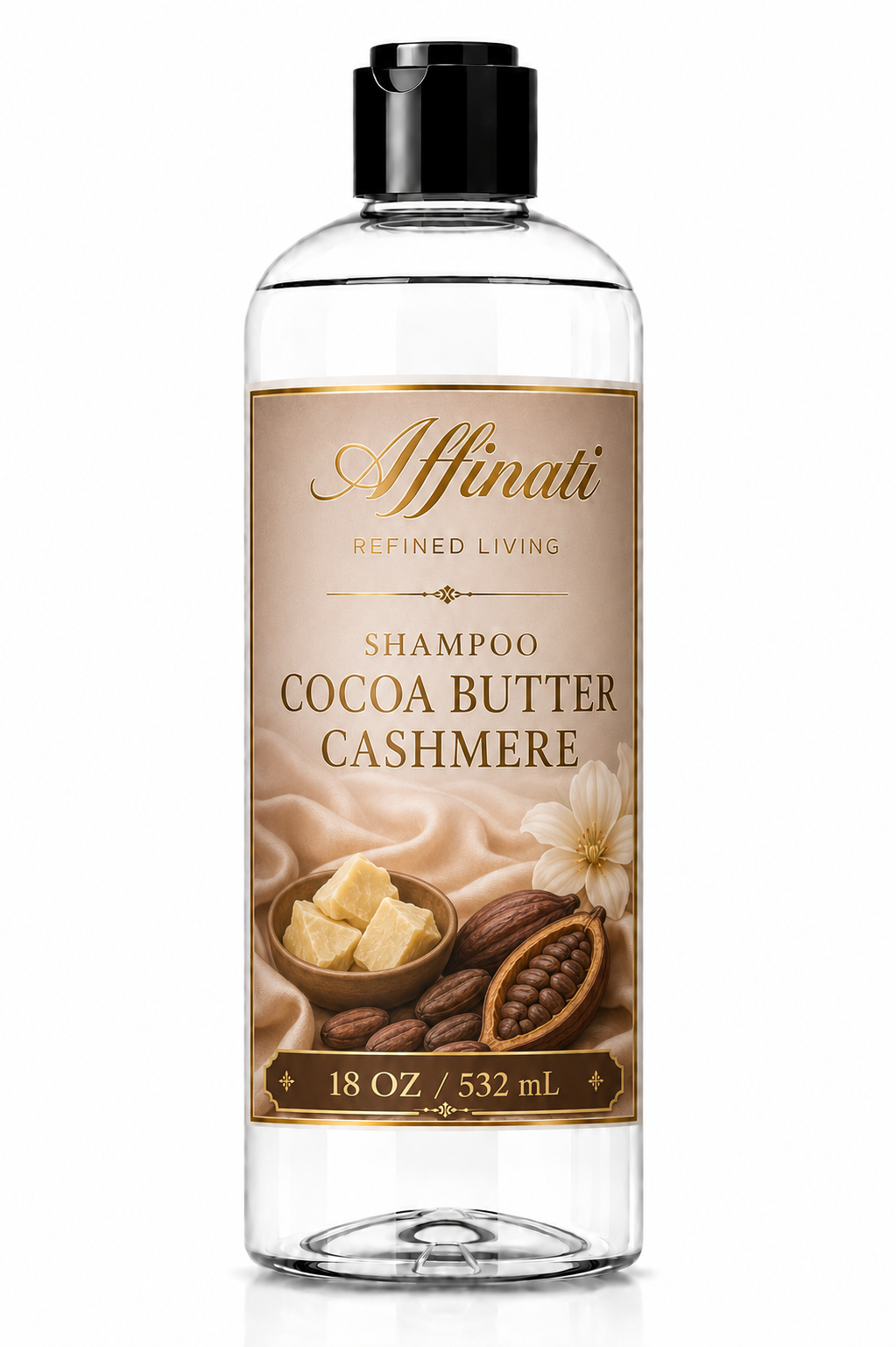 Shampoing au beurre de cacao et cachemire