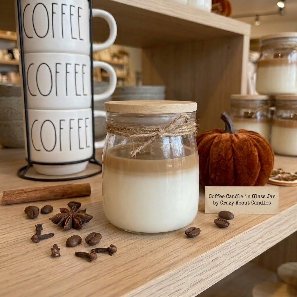 Coffee Candle in Glass Jar