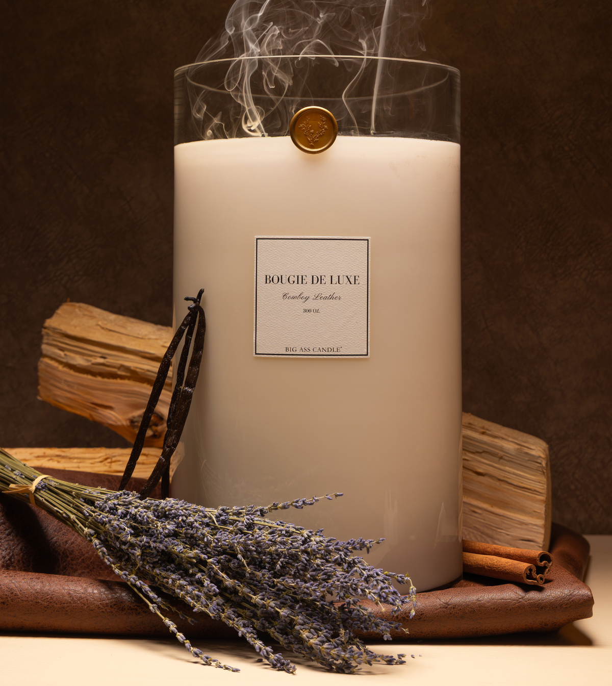 300 oz Cowboy Leather Scented Candle