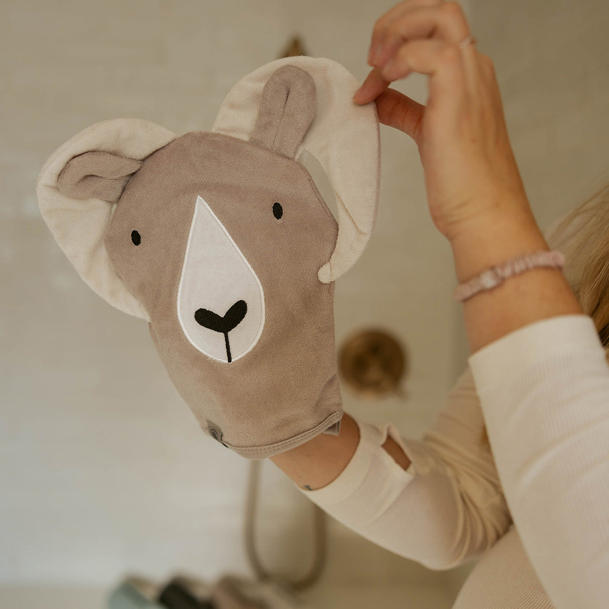 Guanto da bagno a forma di animaletto