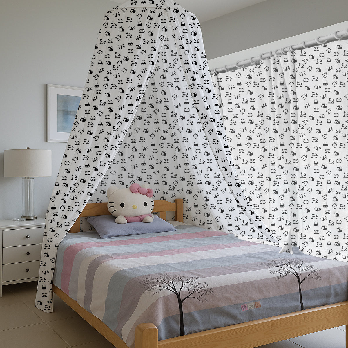 Tendalino con stampa di panda carino