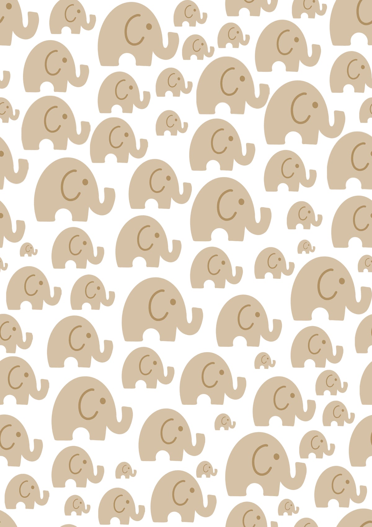 Ciel de lit imprimé éléphants mignons